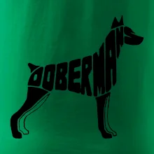 Dobermans - nápis v tele