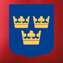 Švédsky znak tri korunky na prsník