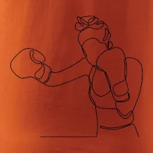 Žena boxerka jedným ťahom