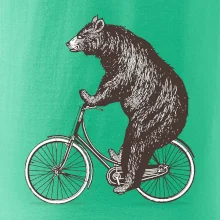 Medveď na bicykli