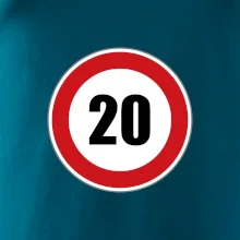 Dopravná značka - obmedzenie rýchlosti 20