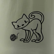 Mačka - Klbko - prsia