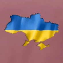 Ukrajina vlajka mapa