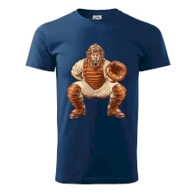 Baseballový catcher retro rytina