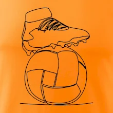 Futbalová lopta kopačka jedným ťahom