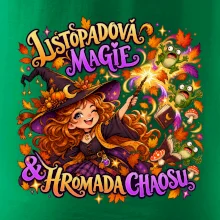 Listopadová čarodějka kouzlí podzimní žáby