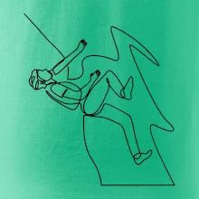 Lezec na skale jedným ťahom