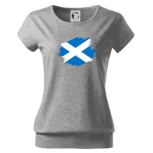 Škótska vlajka kreslená štetcom