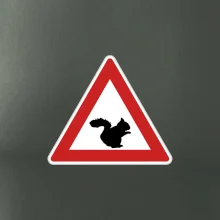 Dopravná značka - Pozor veverička
