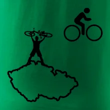 Mapa ČR + kolo na prsu