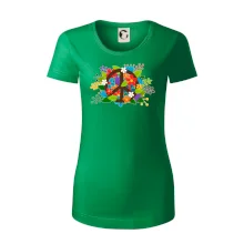 Peace symbol prerastený kvetinami