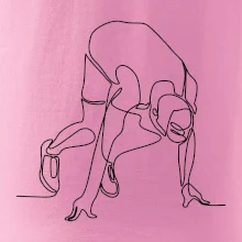 Bežec na štarte jedným ťahom