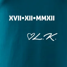 Dátum výročia a iniciály