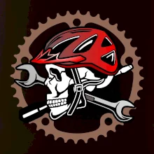 Lebka biker opravár