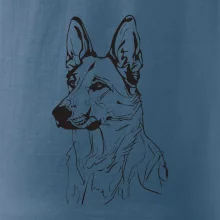 Nemecký ovčiak čierna kresba