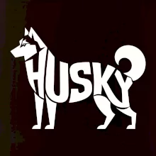 Husky nápis v tele