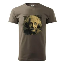 Albert Einstein so slúchadlami