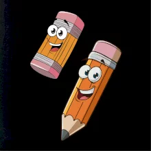 Parové tričko - Ceruzka a guma