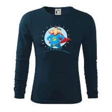 Táta superman - dievča a chlapec Táta superman - dievča a chlapec