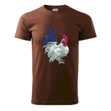 Kohút kreslený biely