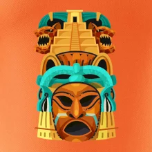 Mayová maska s pyramídou