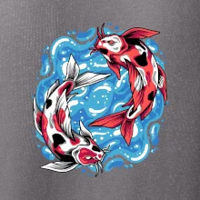 Yin & Yang Koi kapor - červený