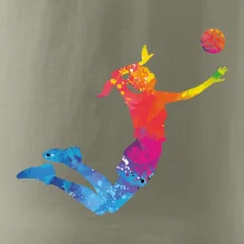 Volejbalista/Volejbalistka splash s loptou