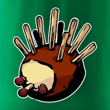 Gaštanový ježko - prsník