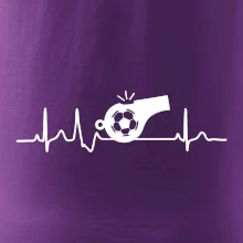 EKG futbal rozhodca a píšťalka