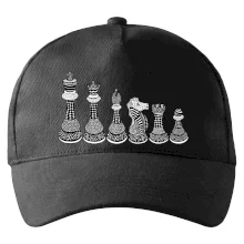 Šachové figúrky v rade - kreslené