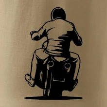 Motorkář na zádech - chopper