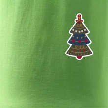 Folklór na prsníku vianočný stromček