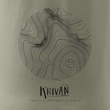 Kriváň - vrstevnice v kruhu