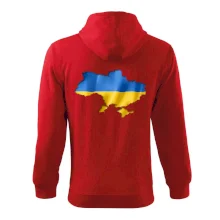 Ukrajina vlajka mapa