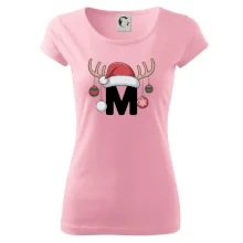 Vianočné rodinné tričká - písmeno a čiapka