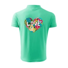 Love nápis květovaný