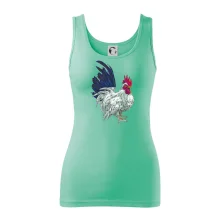 Kohút kreslený biely