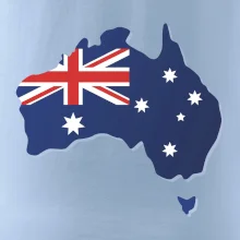 Austrália - vlajka mapa