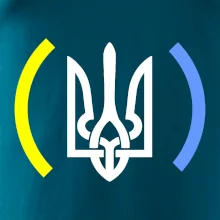 Ukrajina trojzubec s farbami Ukrajina trojzubec s farbami