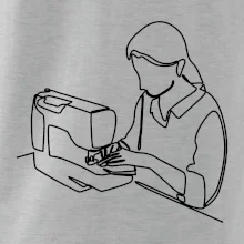 Krajčírka a šijací stroj jedným ťahom