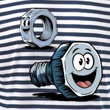 Parové tričko - Skrutka a matka