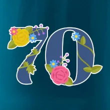 Kvetinové číslo kreslené - 70