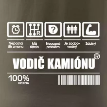 Čiarový kód - Vodič kamiónu