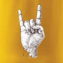 Rocková ruka kreslená