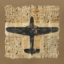 Egyptské hieroglyfy lietadlo