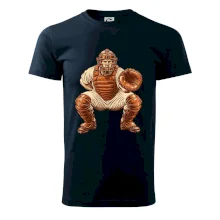 Baseballový catcher retro rytina