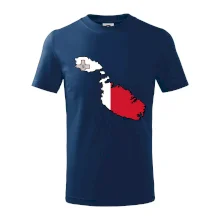 Mapa Malta s vlajkou