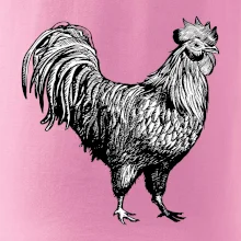 Kohút kreslený čiernobiely