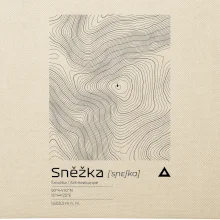 Snežka - vrstevnice v obdĺžniku