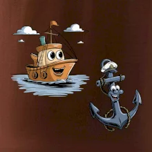 Parové tričko - Loď a kotva